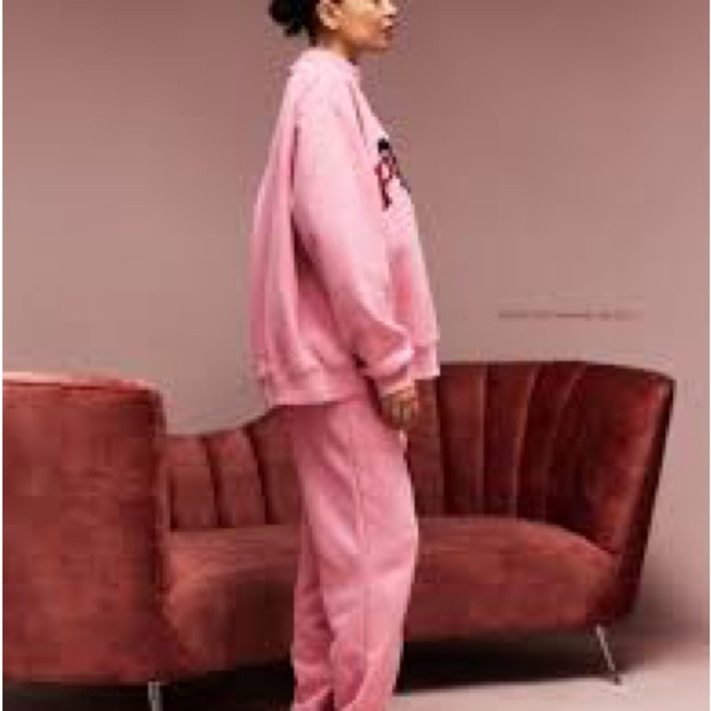Parke Jean Heart Varsity Mockneck Blush NWT - Picture 3 of 7